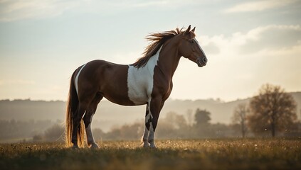 Obraz premium Shire breed draft horse stallion resting in a wooden barn, highlighting large size and rustic environment
