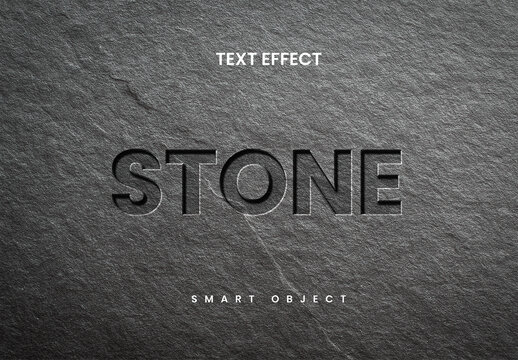 Stone Text Effect Template