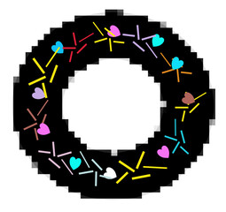 vector illustration of a pixel art