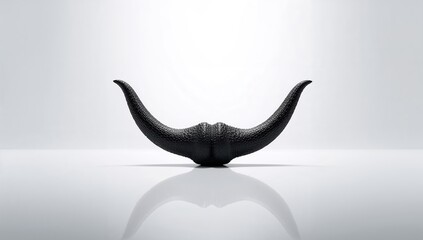 Obraz premium Water caltrop nut with a shape similar to a bull horn, natural form for product presentation