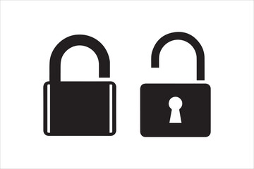 Vector Locked and unlocked lock icon