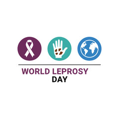 World Leprosy Day Infographic Icons for Global Awareness