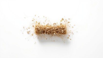 Fototapeta premium Serbian Christmas Yule-log constructed from grain and straw, festive decoration