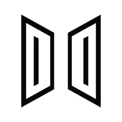 Open Doorway Symbol Minimalist Design