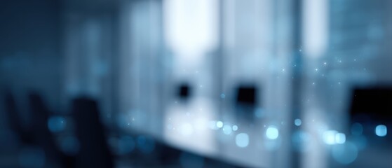 Future smart office with AI analytics and automation tools background