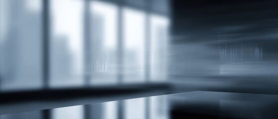 Future smart office with AI analytics and automation tools background