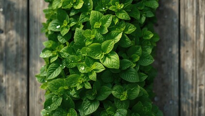 Green foliage pattern serving as a background for design or informational display, highlighting nature