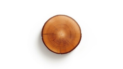 Circular wood slice showing natural grain pattern, used as a background for text or graphical elements