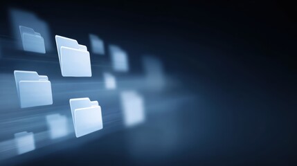 digital document management system concept with online files and icons