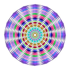 Colorful spiral pattern isolated on white background