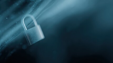 Cybersecurity and data privacy protection concept with lock icon and secure network visualization