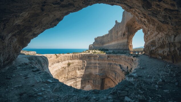 Cennet Cehennem Magarasi, a Turkish cave in Mersin, with cavernous formations serving as a site for geological study