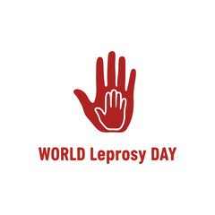World Leprosy Day Red Nested Hands Unity Graphic