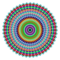 Colorful mandala pattern isolated on white background