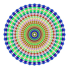 Colorful spiral pattern isolated on white background