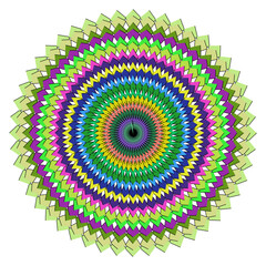 Colorful geometric pattern isolated on white background