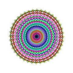 Colorful spiral pattern isolated on white background