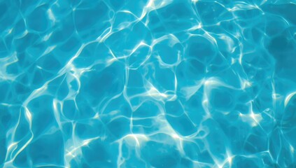 Obraz premium Horizontal image showing pool water surface with sunlight reflection, suitable for sports and recreation design