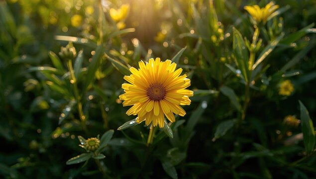 Euryops virgineus 'Golden Cracker' shrub showing vibrant yellow blooms, used in landscape design