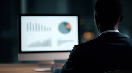 data analyst using AI dashboard for business insights