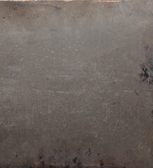 Texture of old scratched metal with rust spots