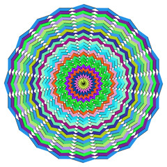 Colorful spiral pattern isolated on white background