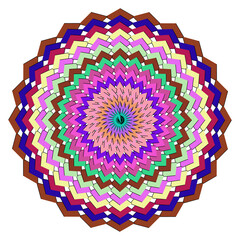 Colorful geometric pattern isolated on white background