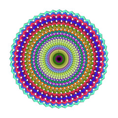 Colorful geometric pattern isolated on white background