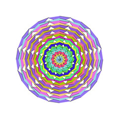 Colorful geometric pattern isolated on white background