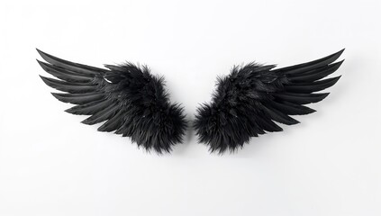 Obraz premium Single wings on a white backdrop, ideal for food presentation or advertising