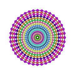 Colorful spiral pattern, isolated on white background