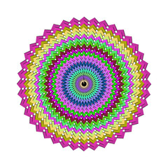 Colorful mandala design isolated on white background