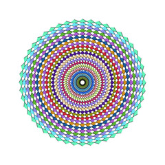 Colorful spiral pattern isolated on white background