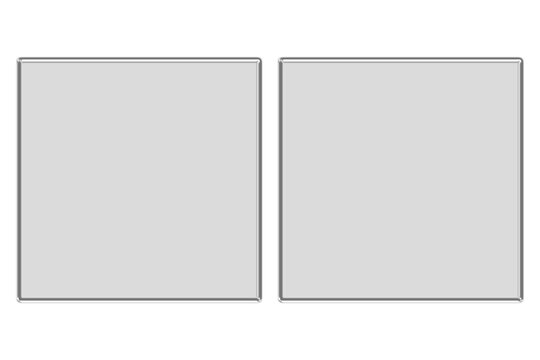 Two abstract representations of the same circuit diagram on a black background. isolated on transparent background