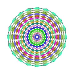 Colorful spiral pattern isolated on white background