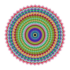 Colorful mandala pattern isolated on white background