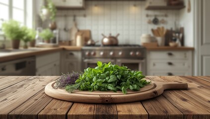 Herbs displayed on a rustic wooden surface, emphasizing natural freshness for cooking, International Herb Day