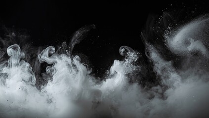 White smoke or fog effect on black background, serving as a UI backdrop for digital interfaces, World Malaria Day