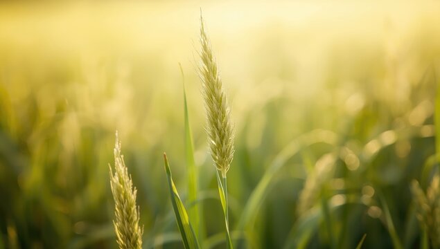 Detailed view of Panicum Miliaceum in natural light, highlighting its grainy surface for agricultural assessment