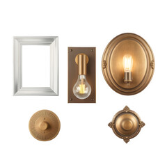 Side-by-Side Set of Three Different Wall Sconce Mounting Plate Styles