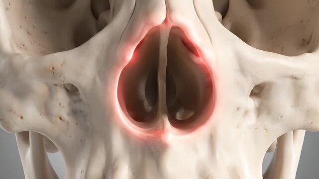 Anatomical Model Showing Nasal Cavity With Septum, Turbinates, Nasal Concha