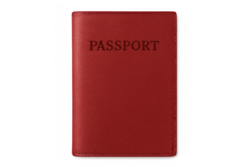 Red passport cover representing international travel and identity documentation