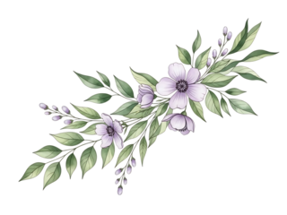 Delicate purple floral arrangement