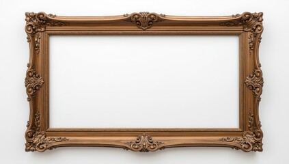 Decorative wooden frame with intricate carvings serving as a background element in interior design