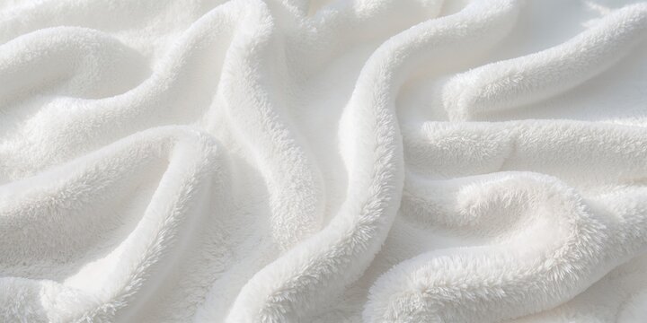 Soft textured white fabric with gentle folds serving as a background for fabric or product photography, ideal for layout design