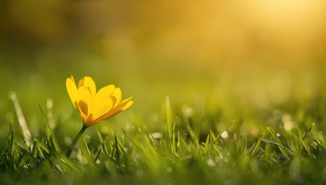 Buttercup flower serving as a decorative backdrop for layout, floral pattern for visual design, Earth Day - Powered by Adobe