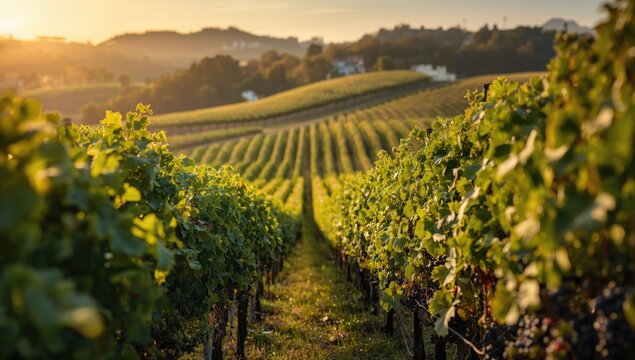 Grape harvest of black pinot noir and pinot meunier on Champagne vineyards during early fall, emphasizing seasonal labor