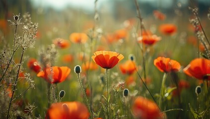 Blooming flowers placed outdoors serving as a scenic backdrop for visual compositions