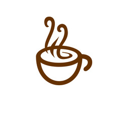 coffee cup rustic logo. classic roasted icon template