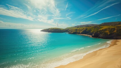 Rugged coastline with rocky shoreline at Stonebay in South United Kingdom, emphasizing coastal erosion challenges